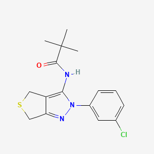 N-(2-(3-chlorophenyl)-4,6-dihydro-2H-thieno[3,4-c]pyrazol-3-yl)pivalamide