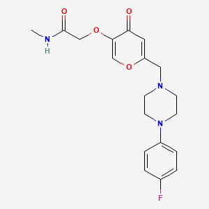 2-[6-[[4-(4-fluorophenyl)piperazin-1-yl]methyl]-4-oxopyran-3-yl]oxy-N-methylacetamide