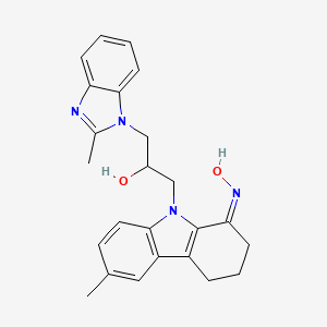 1-[(1Z)-1-hydroxyimino-6-methyl-3,4-dihydro-2H-carbazol-9-yl]-3-(2-methylbenzimidazol-1-yl)propan-2-ol