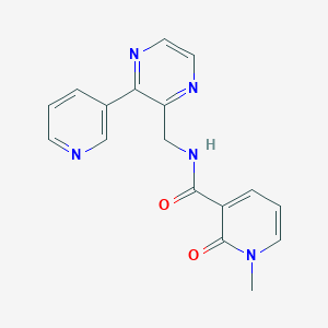 1-methyl-2-oxo-N-((3-(pyridin-3-yl)pyrazin-2-yl)methyl)-1,2-dihydropyridine-3-carboxamide