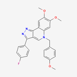 3-(4-Fluorophenyl)-7,8-dimethoxy-5-[(4-methoxyphenyl)methyl]pyrazolo[4,3-c]quinoline