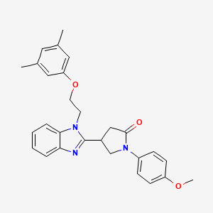 4-{1-[2-(3,5-dimethylphenoxy)ethyl]-1H-benzimidazol-2-yl}-1-(4-methoxyphenyl)pyrrolidin-2-one