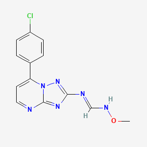 N'-[7-(4-chlorophenyl)-[1,2,4]triazolo[1,5-a]pyrimidin-2-yl]-N-methoxymethanimidamide