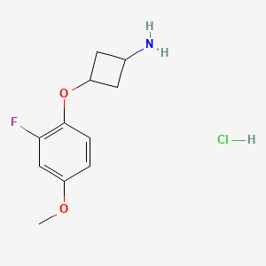trans-3-(2-Fluoro-4-methoxyphenoxy)cyclobutanamine hydrochloride