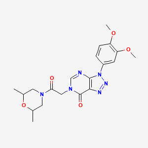 3-(3,4-dimethoxyphenyl)-6-(2-(2,6-dimethylmorpholino)-2-oxoethyl)-3H-[1,2,3]triazolo[4,5-d]pyrimidin-7(6H)-one
