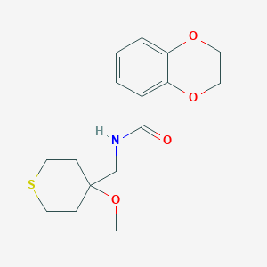 N-[(4-Methoxythian-4-yl)methyl]-2,3-dihydro-1,4-benzodioxine-5-carboxamide