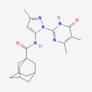 (3r,5r,7r)-N-(1-(4,5-dimethyl-6-oxo-1,6-dihydropyrimidin-2-yl)-3-methyl-1H-pyrazol-5-yl)adamantane-1-carboxamide