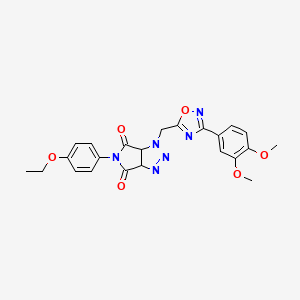 1-((3-(3,4-dimethoxyphenyl)-1,2,4-oxadiazol-5-yl)methyl)-5-(4-ethoxyphenyl)-1,6a-dihydropyrrolo[3,4-d][1,2,3]triazole-4,6(3aH,5H)-dione