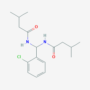 molecular formula C17H25ClN2O2 B241449 N-[(2-chlorophenyl)-(3-methylbutanoylamino)methyl]-3-methylbutanamide 