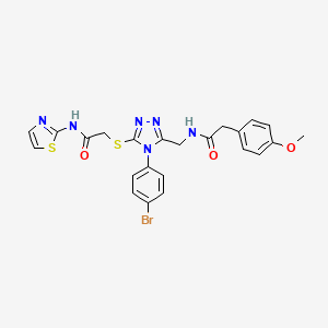 2-((4-(4-bromophenyl)-5-((2-(4-methoxyphenyl)acetamido)methyl)-4H-1,2,4-triazol-3-yl)thio)-N-(thiazol-2-yl)acetamide