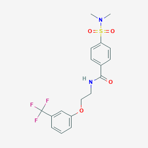 molecular formula C18H19F3N2O4S B2414504 4-(N,N-dimethylsulfamoyl)-N-(2-(3-(trifluoromethyl)phenoxy)ethyl)benzamide CAS No. 1105229-58-0