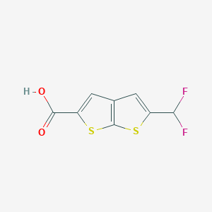 molecular formula C8H4F2O2S2 B2414505 2-(Difluoromethyl)thieno[2,3-b]thiophene-5-carboxylic acid CAS No. 2248294-05-3