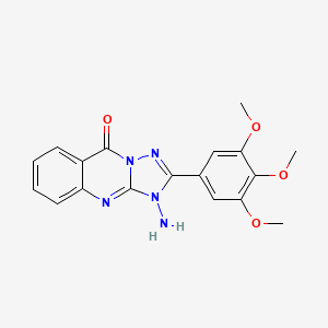 molecular formula C18H17N5O4 B2414507 3-amino-2-(3,4,5-trimethoxyphenyl)-[1,2,4]triazolo[5,1-b]quinazolin-9(3H)-one CAS No. 440322-88-3