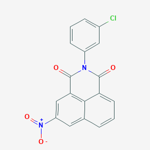 molecular formula C18H9ClN2O4 B241451 2-(3-chlorophenyl)-5-nitro-1H-benzo[de]isoquinoline-1,3(2H)-dione 