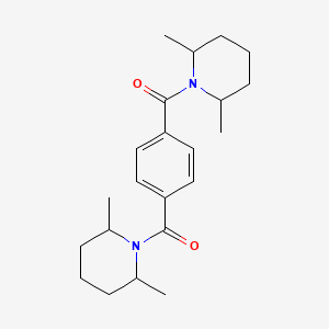 molecular formula C22H32N2O2 B2414511 [4-(2,6-Dimethylpiperidine-1-carbonyl)phenyl]-(2,6-dimethylpiperidin-1-yl)methanone CAS No. 107785-96-6