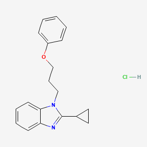 molecular formula C19H21ClN2O B2414519 2-cyclopropyl-1-(3-phenoxypropyl)-1H-benzo[d]imidazole hydrochloride CAS No. 1049755-31-8