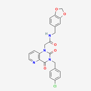 N-(1,3-benzodioxol-5-ylmethyl)-2-[3-(4-chlorobenzyl)-2,4-dioxo-3,4-dihydropyrido[3,2-d]pyrimidin-1(2H)-yl]acetamide