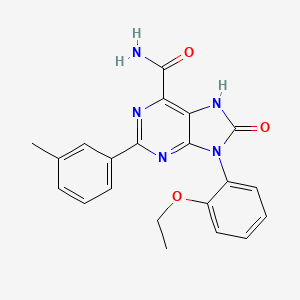 molecular formula C21H19N5O3 B2414547 9-(2-ethoxyphenyl)-2-(3-methylphenyl)-8-oxo-7H-purine-6-carboxamide CAS No. 900010-98-2