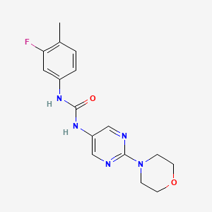 1-(3-Fluoro-4-methylphenyl)-3-(2-morpholinopyrimidin-5-yl)urea