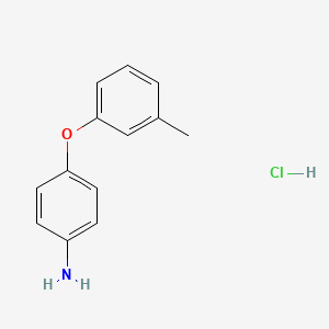 molecular formula C13H14ClNO B2414558 4-(3-Methylphenoxy)aniline hydrochloride CAS No. 1171626-66-6; 56705-84-1