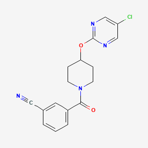 3-[4-(5-Chloropyrimidin-2-yl)oxypiperidine-1-carbonyl]benzonitrile