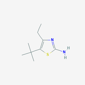 molecular formula C9H16N2S B2414566 5-Tert-butyl-4-ethyl-1,3-thiazol-2-amine CAS No. 34631-47-5