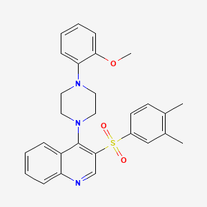 molecular formula C28H29N3O3S B2414574 3-((3,4-二甲苯磺酰基)-4-(4-(2-甲氧基苯基)哌嗪-1-基)喹啉 CAS No. 899759-99-0