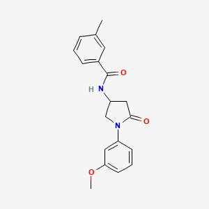 molecular formula C19H20N2O3 B2414576 N-(1-(3-methoxyphenyl)-5-oxopyrrolidin-3-yl)-3-methylbenzamide CAS No. 905681-03-0