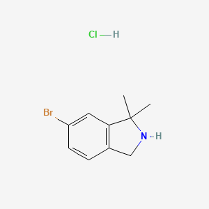 molecular formula C10H13BrClN B2414583 6-bromo-1,1-dimethyl-2,3-dihydro-1H-isoindole hydrochloride CAS No. 2055840-66-7
