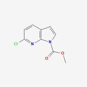 molecular formula C9H7ClN2O2 B2414597 6-氯-1H-吡咯并[2,3-b]吡啶-1-甲酸甲酯 CAS No. 143468-07-9