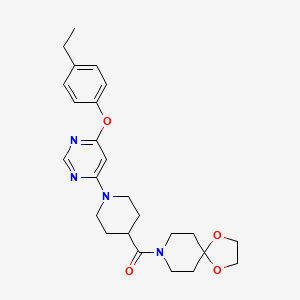 molecular formula C25H32N4O4 B2414602 6-benzyl-N-[2-methyl-1-(2-thienyl)propyl]-7-oxo-6,7-dihydroisothiazolo[4,3-d]pyrimidine-3-carboxamide CAS No. 1115923-01-7