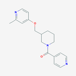 B2414603 [3-[(2-Methylpyridin-4-yl)oxymethyl]piperidin-1-yl]-pyridin-4-ylmethanone CAS No. 2379975-31-0