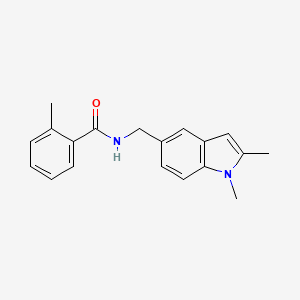 molecular formula C19H20N2O B2414608 N-[(1,2-dimethylindol-5-yl)methyl]-2-methylbenzamide CAS No. 852137-13-4