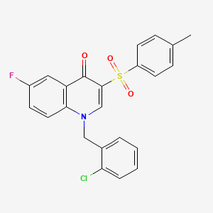 1-(2-chlorobenzyl)-6-fluoro-3-tosylquinolin-4(1H)-one