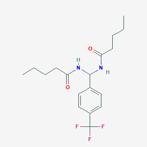N-[(pentanoylamino)-[4-(trifluoromethyl)phenyl]methyl]pentanamide