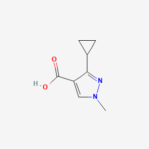 molecular formula C8H10N2O2 B2414622 3-cyclopropyl-1-methyl-1H-pyrazole-4-carboxylic acid CAS No. 137614-47-2