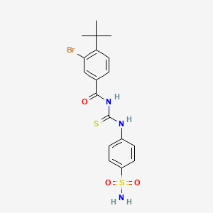 molecular formula C18H20BrN3O3S2 B2414633 3-bromo-4-tert-butyl-N-[(4-sulfamoylphenyl)carbamothioyl]benzamide CAS No. 590400-26-3