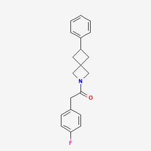 2-(4-Fluorophenyl)-1-(6-phenyl-2-azaspiro[3.3]heptan-2-yl)ethanone