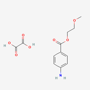 molecular formula C12H15NO7 B2414646 4-Aminobenzoic acid 2-methoxyethyl ester oxalic acid salt CAS No. 1197238-90-6