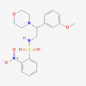 molecular formula C19H23N3O6S B2414647 N-(2-(3-甲氧基苯基)-2-吗啉基乙基)-2-硝基苯磺酰胺 CAS No. 941997-01-9