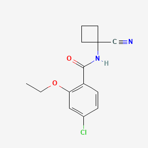 molecular formula C14H15ClN2O2 B2414653 4-chloro-N-(1-cyanocyclobutyl)-2-ethoxybenzamide CAS No. 1795293-55-8