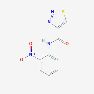 molecular formula C9H6N4O3S B241467 N-(2-nitrophenyl)-1,2,3-thiadiazole-4-carboxamide 
