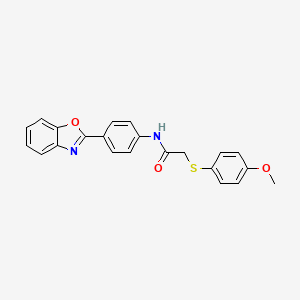 N-(4-(benzo[d]oxazol-2-yl)phenyl)-2-((4-methoxyphenyl)thio)acetamide