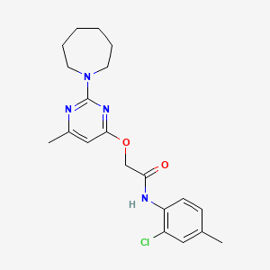 N-cycloheptyl-2-(5-pyrazin-2-yl-1,3,4-oxadiazol-2-yl)acetamide