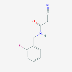 molecular formula C10H9FN2O B2414676 2-cyano-N-[(2-fluorophenyl)methyl]acetamide CAS No. 566926-12-3