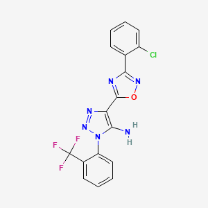 4-(3-(2-chlorophenyl)-1,2,4-oxadiazol-5-yl)-1-(2-(trifluoromethyl)phenyl)-1H-1,2,3-triazol-5-amine