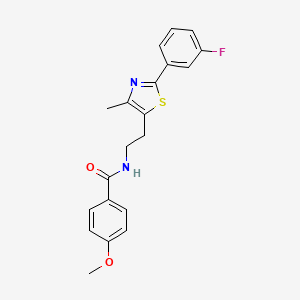 N-{2-[2-(3-fluorophenyl)-4-methyl-1,3-thiazol-5-yl]ethyl}-4-methoxybenzamide
