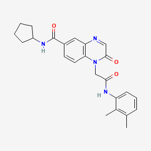 N-cyclopentyl-1-(2-((2,3-dimethylphenyl)amino)-2-oxoethyl)-2-oxo-1,2-dihydroquinoxaline-6-carboxamide