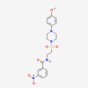 molecular formula C20H24N4O6S B2414696 N-(2-((4-(4-methoxyphenyl)piperazin-1-yl)sulfonyl)ethyl)-3-nitrobenzamide CAS No. 897610-70-7