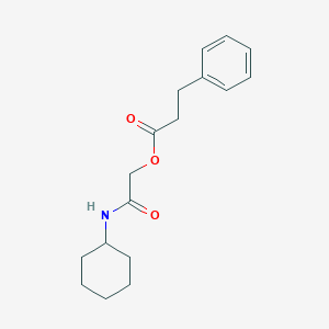 molecular formula C17H23NO3 B241470 2-(Cyclohexylamino)-2-oxoethyl 3-phenylpropanoate 
